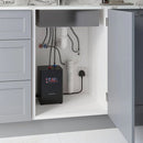 Hanstrom 3 - in - 1 Square Touch Instant Boiling Water Tap - Brushed Gunmetal Grey - The Kitchen Box