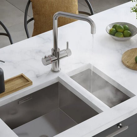 Hanstrom 3 - in - 1 Square Touch Instant Boiling Water Tap - Chrome - The Kitchen Box