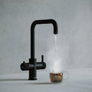 Hanstrom 3 - in - 1 Square Touch Instant Boiling Water Tap - Matt Black - The Kitchen Box