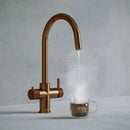 Hanstrom 3 - in - 1 Swan Touch Instant Boiling Water Tap - Brushed Copper - The Kitchen Box