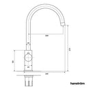 Hanstrom 3 - in - 1 Swan Touch Instant Boiling Water Tap - Brushed Gunmetal Grey - The Kitchen Box