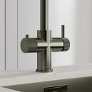 Hanstrom 3 - in - 1 Swan Touch Instant Boiling Water Tap - Brushed Gunmetal Grey - The Kitchen Box
