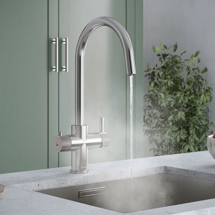 Hanstrom 3 - in - 1 Swan Touch Instant Boiling Water Tap - Chrome - The Kitchen Box