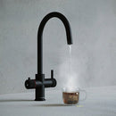 Hanstrom 3 - in - 1 Swan Touch Instant Boiling Water Tap - Matt Black - The Kitchen Box