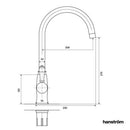 Hanstrom 3 - in - 1 Traditional Instant Boiling Water Tap - Brushed Gold - The Kitchen Box