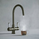 Hanstrom 3 - in - 1 Traditional Instant Boiling Water Tap - Brushed Gunmetal Grey - The Kitchen Box