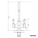 Hanstrom 3 - in - 1 Traditional Instant Boiling Water Tap - Brushed Gunmetal Grey - The Kitchen Box