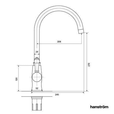 Hanstrom 3 - in - 1 Traditional Instant Boiling Water Tap - Chrome - The Kitchen Box