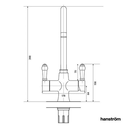 Hanstrom 3 - in - 1 Traditional Instant Boiling Water Tap - Chrome - The Kitchen Box