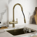 Hanstrom 4 - in - 1 Flex Pro Instant Boiling Water Tap - Brushed Brass - The Kitchen Box