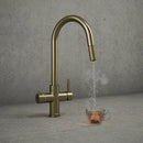 Hanstrom 4 - in - 1 Flex Pro Instant Boiling Water Tap - Brushed Brass - The Kitchen Box