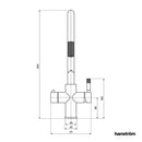 Hanstrom 4 - in - 1 Flex Pro Instant Boiling Water Tap - Brushed Bronze - The Kitchen Box