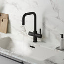 Hanstrom 4 - in - 1 Square Instant Boiling Water Tap - Matt Black - The Kitchen Box