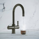 Hanstrom 4 - in - 1 Swan Instant Boiling Water Tap - Brushed Gunmetal Grey - The Kitchen Box
