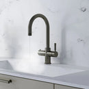 Hanstrom 4 - in - 1 Swan Instant Boiling Water Tap - Brushed Gunmetal Grey - The Kitchen Box