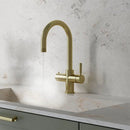 Hanstrom 4 - in - 1 Swan Instant Boiling Water Tap - Champagne Gold - The Kitchen Box