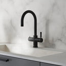 Hanstrom 4 - in - 1 Swan Instant Boiling Water Tap - Matt Black - The Kitchen Box
