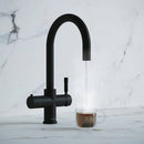 Hanstrom 4 - in - 1 Swan Instant Boiling Water Tap - Matt Black - The Kitchen Box