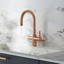 Hanstrom 4 - in - 1 Swan Instant Boiling Water Tap - Rose Gold - The Kitchen Box