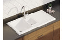 Prima 1.5B 1D Reversible Ceramic Inset Sink - White - The Kitchen Box