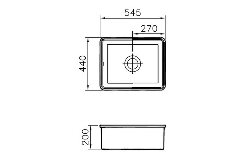 Prima 1B Undermount Ceramic Sink (Inc. Waste) - White - The Kitchen Box