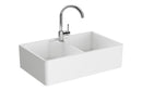 Prima 2B Belfast Ceramic Sit On Sink (Inc. Waste) - White - The Kitchen Box