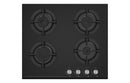 Prima PRGH224 60cm Gas on Glass Hob - Black Glass - The Kitchen Box