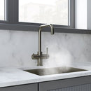 Verana 3 - in - 1 Square Instant Boiling Water Tap - Brushed Gunmetal Grey - The Kitchen Box