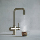Verana 3 - in - 1 Square Instant Boiling Water Tap - Brushed Nickel - The Kitchen Box