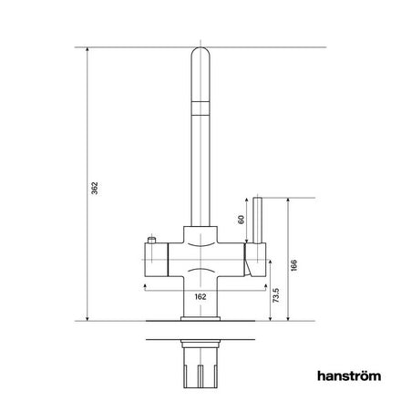 Verana 3 - in - 1 Square Instant Boiling Water Tap - Brushed Nickel - The Kitchen Box