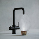 Verana 3 - in - 1 Square Instant Boiling Water Tap - Matt Black - The Kitchen Box