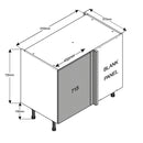 1000 Blind Corner Base - 1000 Cabinet with 450 Door (Right)
