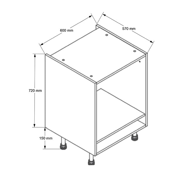 600mm Base Under Oven Cabinet