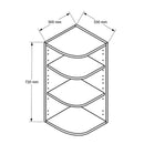 300mm Curved Wall Cabinet