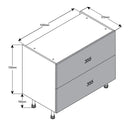 1000 2-Drawer Cabinet
