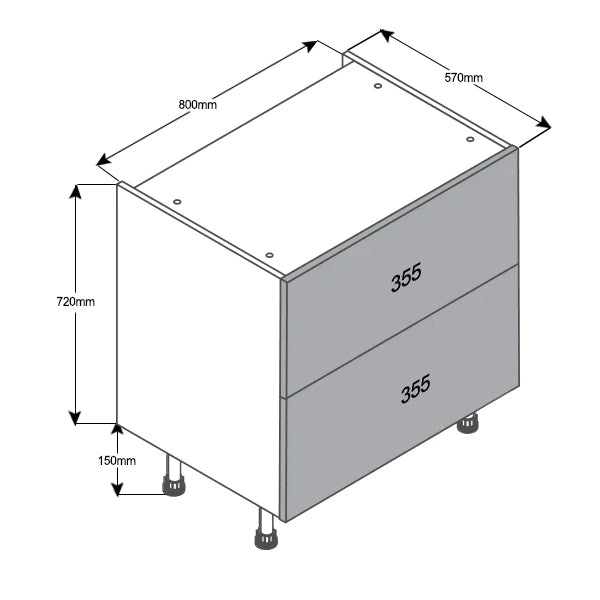 800 2-Drawer Cabinet