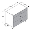 1000 3-Drawer Cabinet