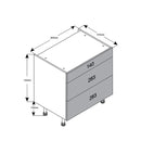 800 3-Drawer Cabinet