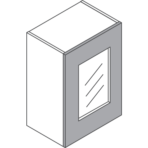 500 Single Wall Cabinet (Glazed Door)