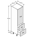 500 Larder with 2 Pan Drawers Standard