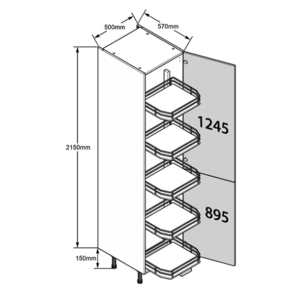 500 Pull & Swing Larder Tall