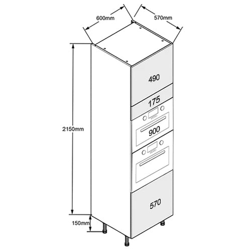 600 Double Oven Cabinet Tall
