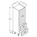 600 Larder with 2 Pan Drawers Standard