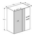 600 Standard Blind Corner - 600 Wall Cabinet with 236 Door (Right)