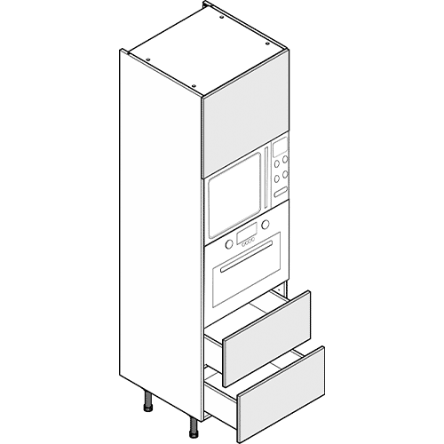 Double Oven with 2 Pan Drawers Standard