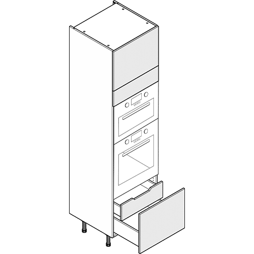 Single Oven + Microwave/Compact with 1 Pan + 1 Internal Drawer Tall