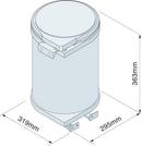 Innostor, Pull Out Waste Bin, Door Mounted, 15 Litre Capacity