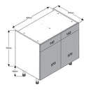 900 Drawerline Double Base Cabinet