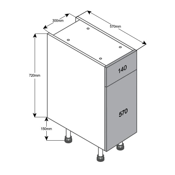 300 Drawerline Single Base Cabinet