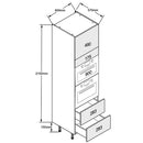 Double Oven with 2 Pan Drawers Tall